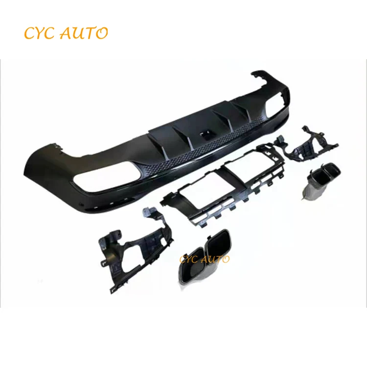 W167 GLE63 Diffuser Rear Bumper Diffuser with Pipe for Mercedes Benz GLE Class W167 Bodykit 2020 2021