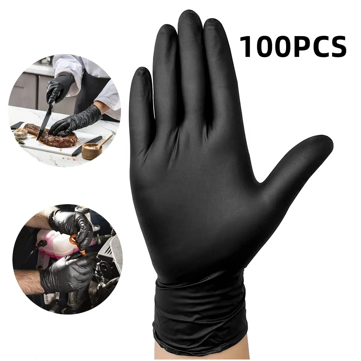 Wholesale 3mil 4mil Car Cleaning Room Beauty Care Tattoo Salon Gloves Black  Purple pink Make-up Nitrile Powder Free Hand Gloves