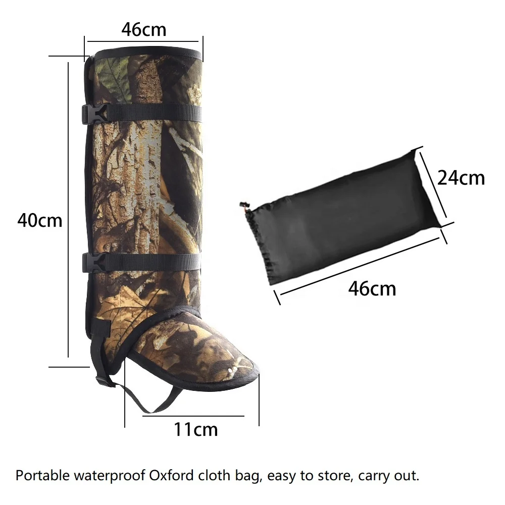 Camo Men and Women Hunting Camping Hiking Anti Biter Proof Snake Gaiter Leggings Bite Protection Chaps with S and L Size