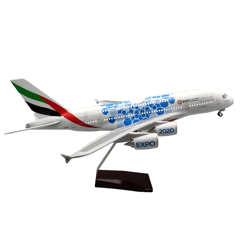 Large Scale 1:160 46cm Airbus A380 EXPO 2020 DUBAI UAE Model
