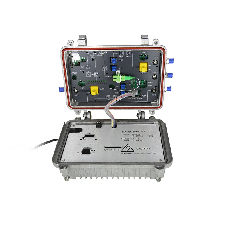 OR409 AGC HFC Four Outputs 60V 220V Outdoor CATV Optical Node Receiver