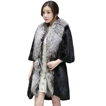 the new fur is imported into a whole mink coat, and the female middle and long version of the Korean mink fur coat is real mink