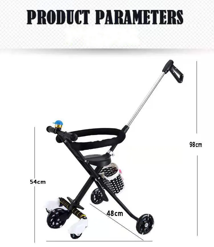 A Portable Baby Stroller That Folds Out and Walks the Baby at Any Time