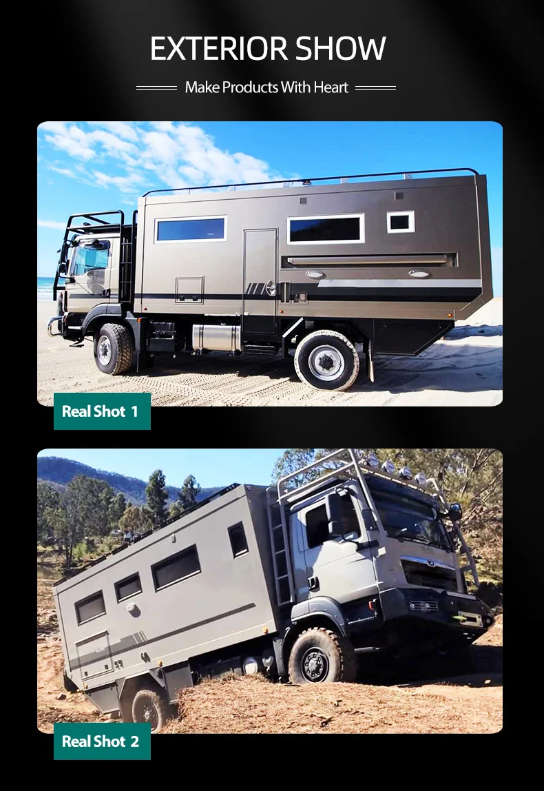 Luxury Offroad Truck Bed Camper 20ft Box Pod Expedition Vehicle