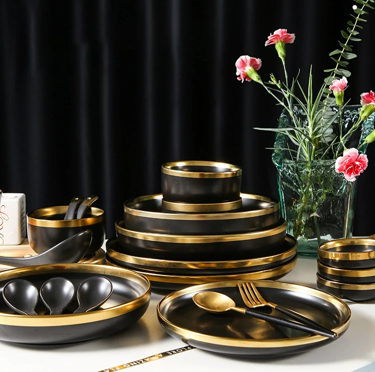 Wholesale Phnom Penh Ceramic Tableware Set Large Capacity Rice Bowl