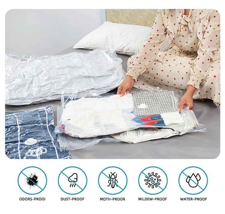 High Quality Ecofriendly Clothes Vacuum Plastic Storage Bag With