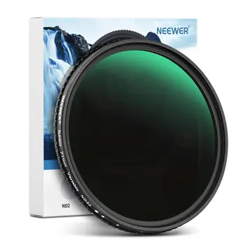 Anti Scratch Adjustable Neutral Density Filter NEEWER 77mm HD Variable ND Filter ND2-ND32 Camera Lens Variable ND Filter