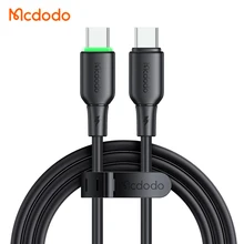 Mcdodo 477 Silicone Cable 65W PD USB-C to USB-C Fast Charging 3.25A 60W USB-C Cable for iphone 15 Laptop Android Earbuds Watch