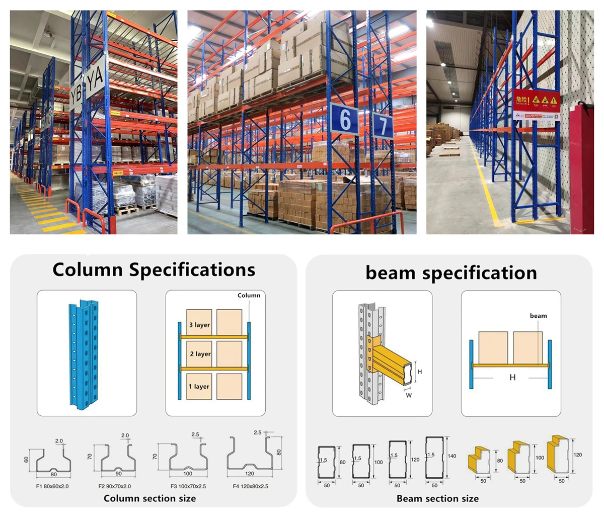 Warehouse Shelves Pallet Racking System Storage Heavy Duty Shelving ...