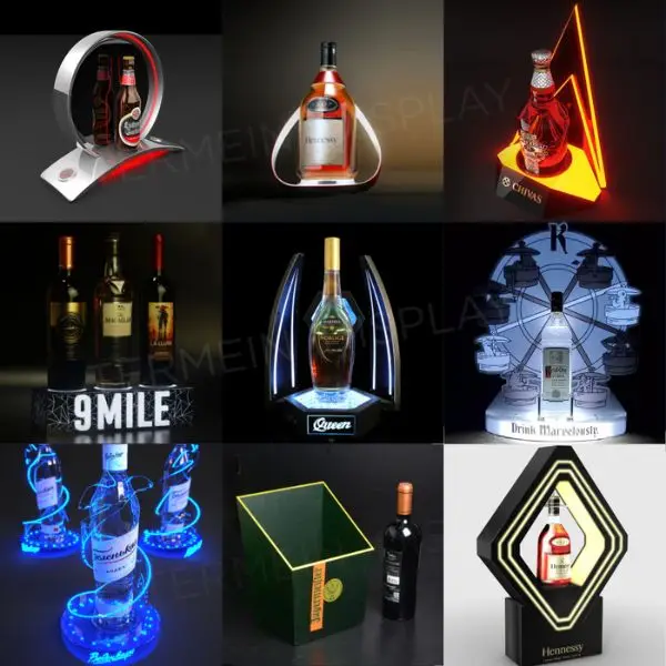 TERMEIN Display custom LED bottle glorifier for premium liquor brands - acrylic design with lighting