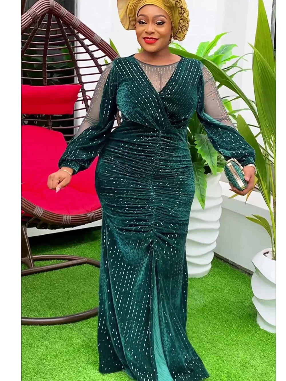 Plus Size African Elegant Party Dresses for Women 2024