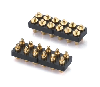 2.54mm H3.5mm 12pin Male pogopin dual Row Straight dip pogo pin waterproof connector