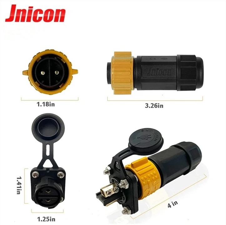 M25 Ip67 Push Locking Waterproof Connector Male Female Cable Connector ...