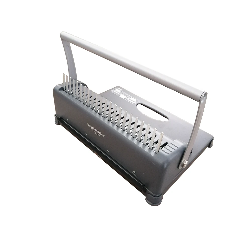 Manual Plastic Comb Book Binding Machine A4 Size 21 Holes 12 Sheets Punching Paper Document Book Binding