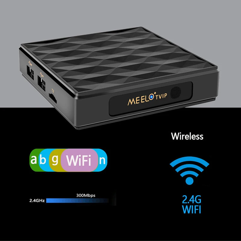 Amlogic S805 Quad Core 100M Ethernet MEELO TVIP Tv Box with IR Remote Control Smart Media Player Set Top Box Factory
