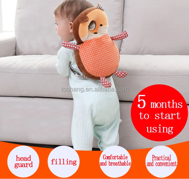 Baby Walking Head Protection Sac à Dos Pack Protecteur Coussin Orange Fox 