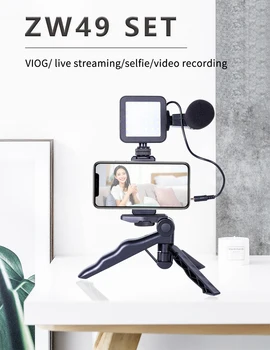 G204 Portable Studio Podcast Smartphone Recording Led Light Kit for Youtube Video Microphone detail image