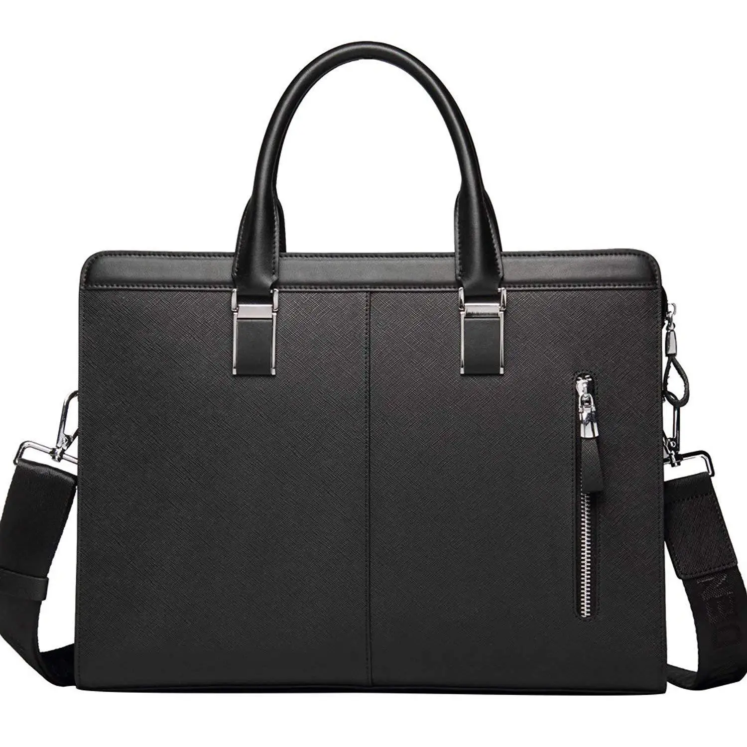 Classical Saffiano Leather Briefcase Men Business Genuine Leather ...