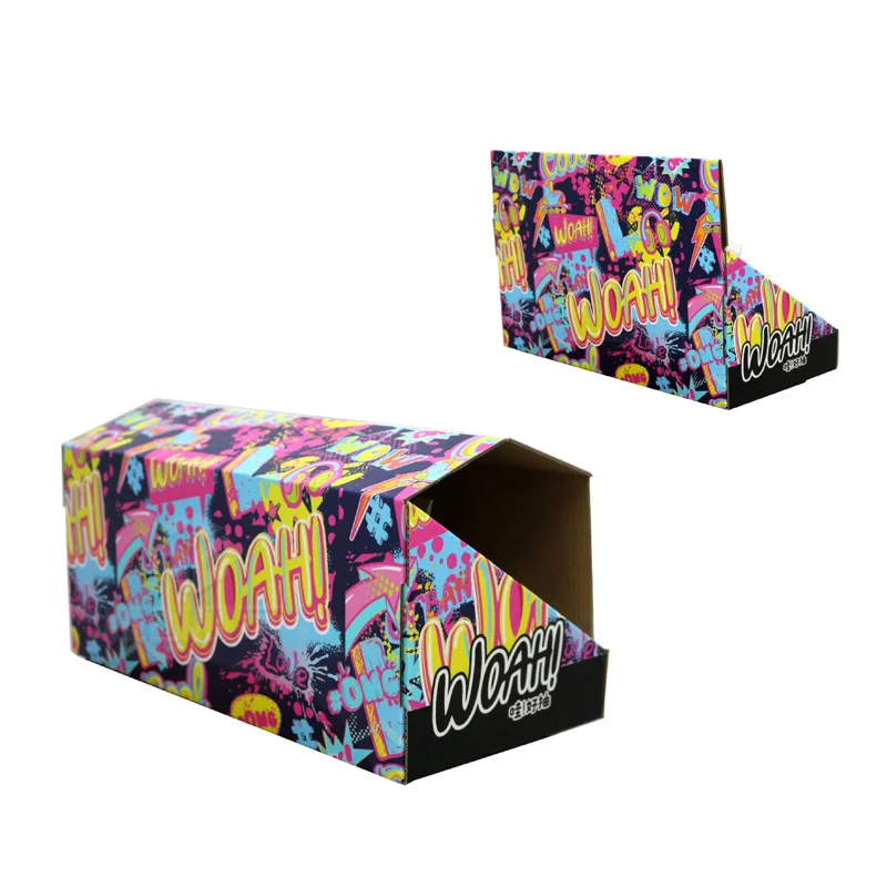 Foldable Retail Counter Display Boxes Paper Cardboard Case for Bar Packaging Candy Chocolate Cookie Stand PDQ Recycled Materials
