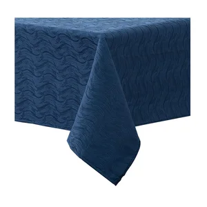 Luxury Wholesale Tablecloth Jacquard Blue Tablecloths for Wedding