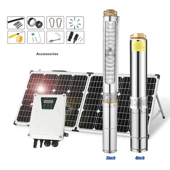 Huali Pompe Solaire Chinese Solar Borehole Submersible Dc Water ...