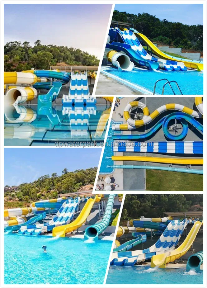 Water Ride U Shape U Shaped Fiberglass Pendulum Water Slide for Adults - 9m Commercial ...
