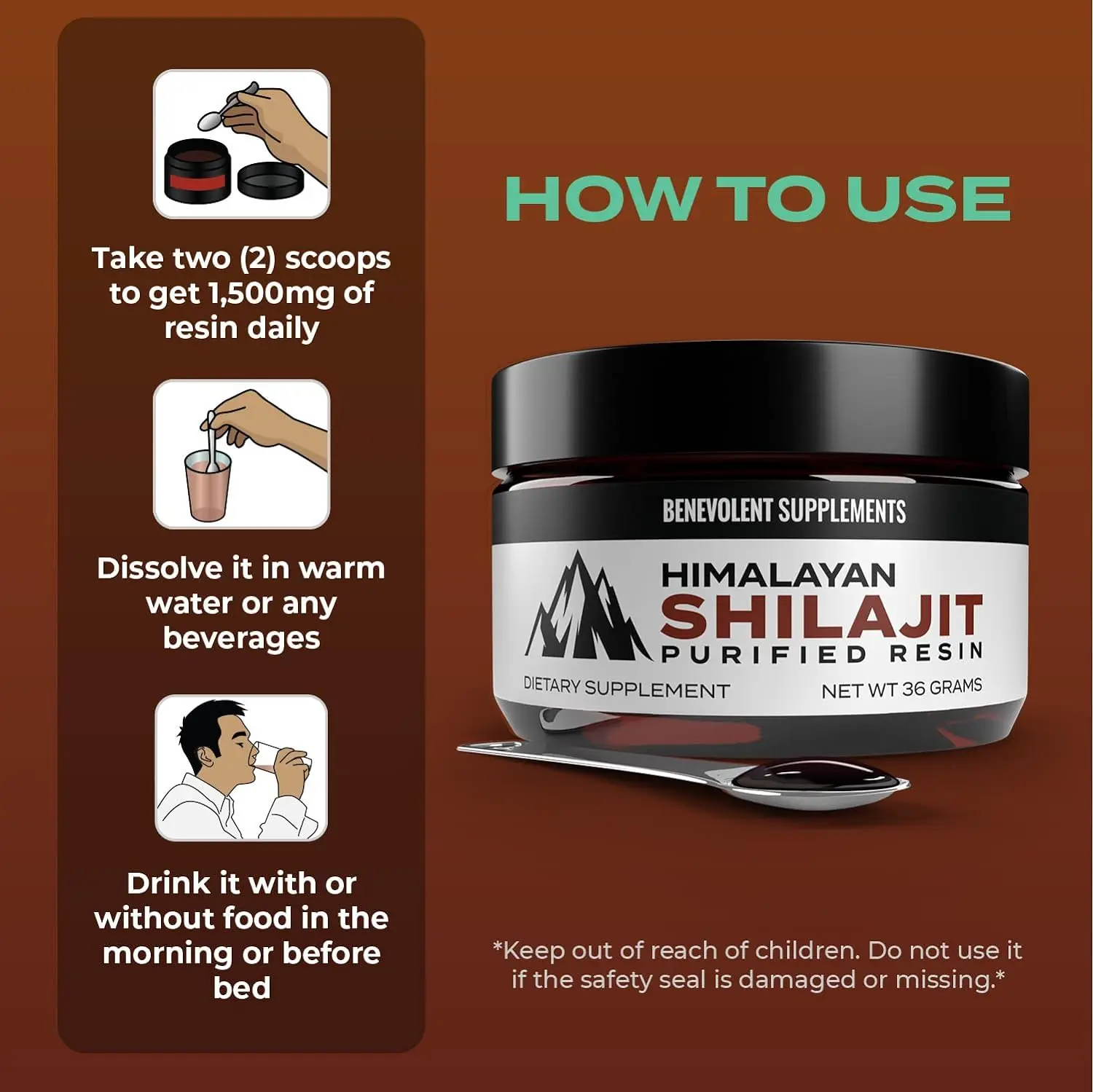 Oem/odm Pure Himalayan Shilajit Resin Supplement 40 Fulvic Acid Natural Shilajit Resin 1500mg