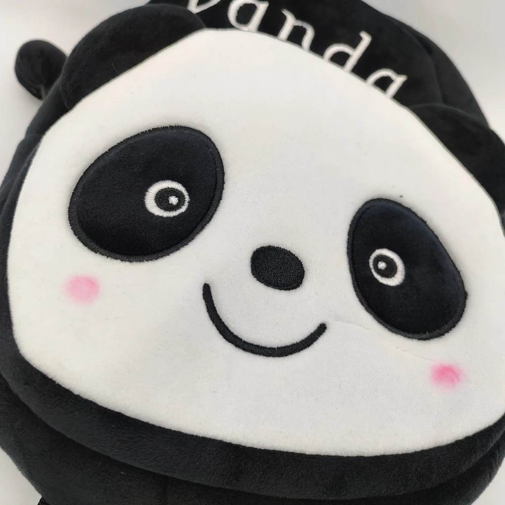 Wholesale Children's Schoolbag Plush Backpacks Panda Shape