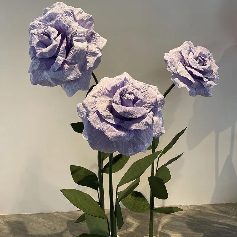 V48 Wedding Supplier Artificial Flowers Giant Flower Paper Flowers Hand