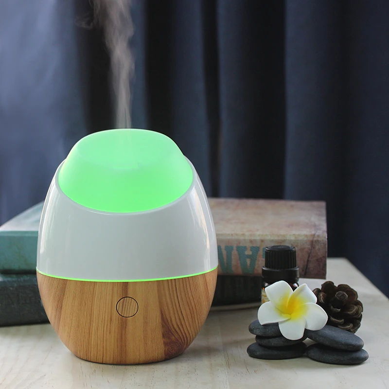 120Ml Mini Air Humidifier Ultrasonic Usb Aroma Diffuser Wood Grain Electric Essential Oil Diffuser Wood Humidifier Home