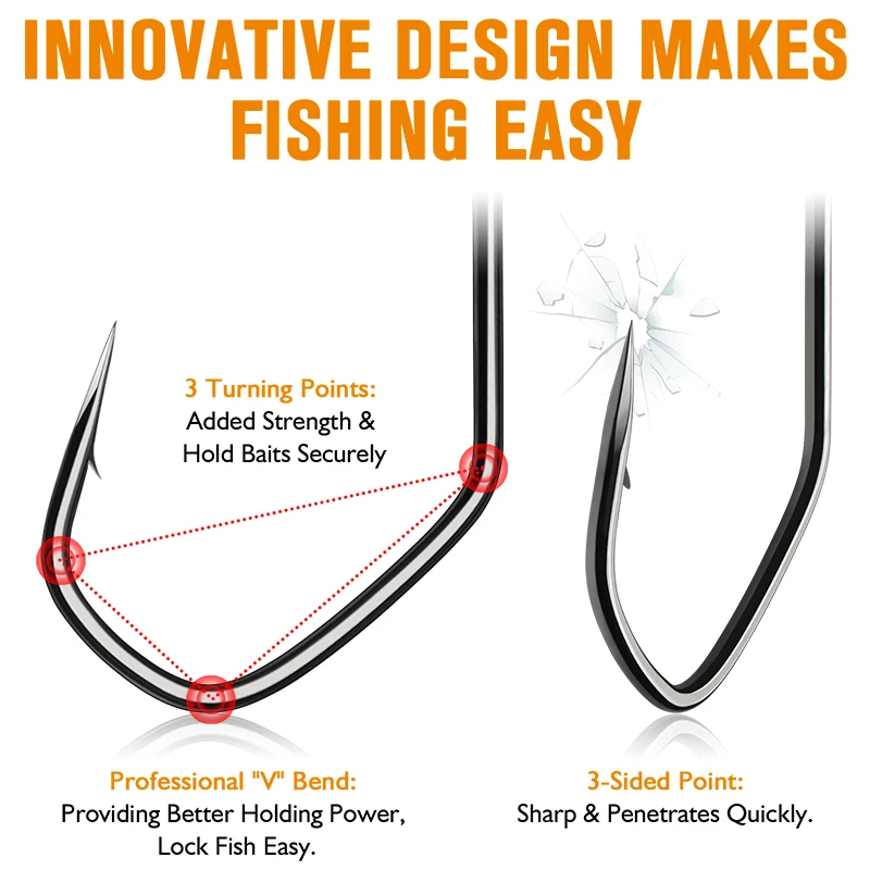 Wholesale High Carbon Steel Fishing Hooks Twistlock Worm Barbed Spring  Crank Design Black Chrome Finish Bass Carp