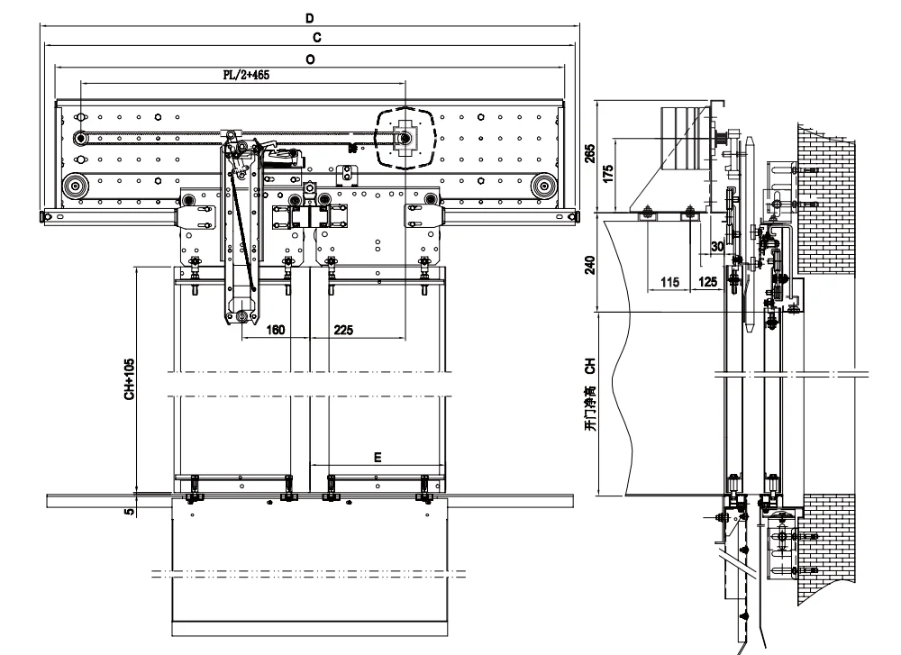 Fermator Type Vvvf Elevator Door Operator With Painted Door Panel - Buy ...