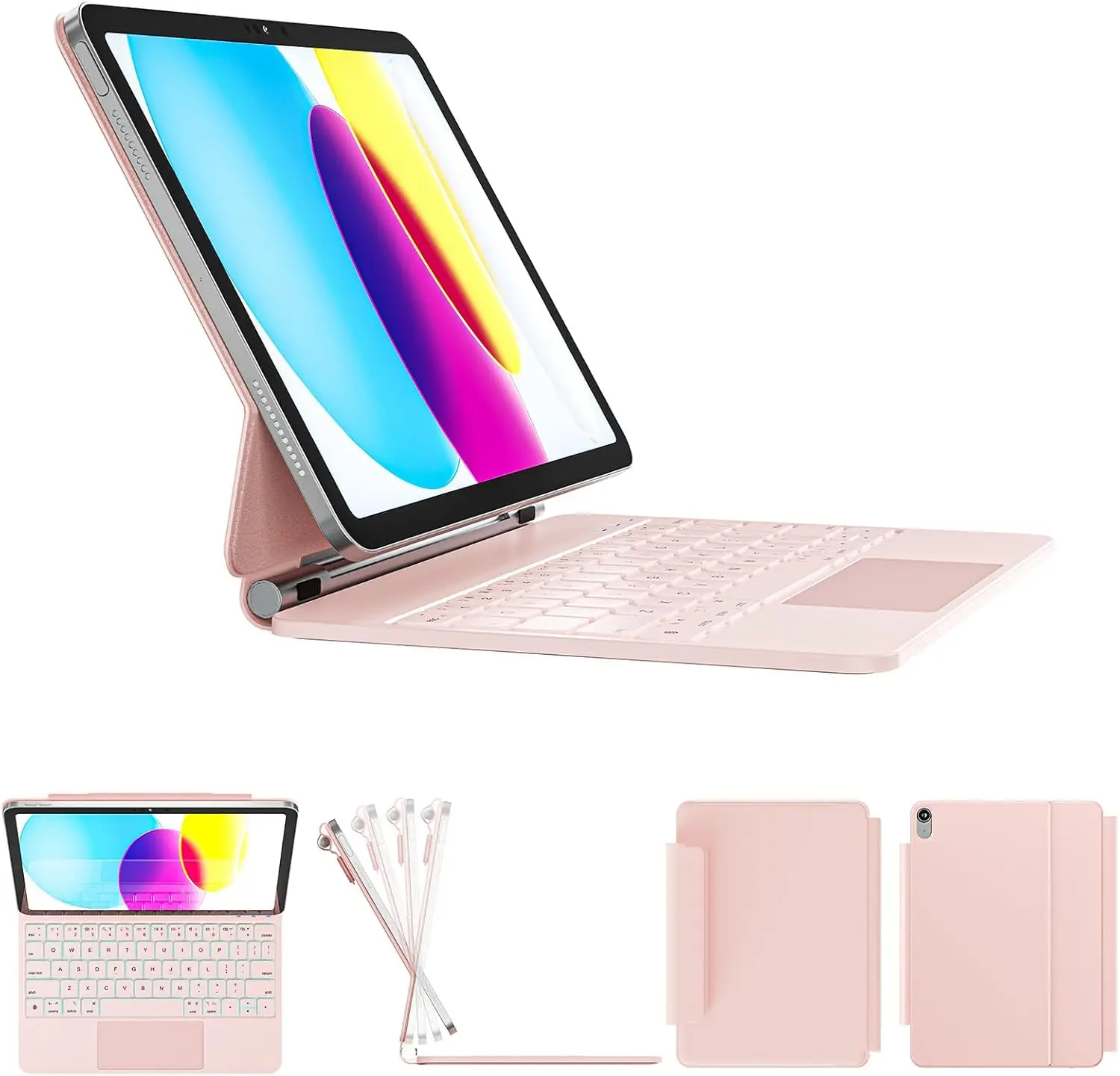For iPad 11th(A16 )/10th Gen Case with Keyboard Magic Keyboard Springy Backlit Keys Stain-Resistant Surface Multi-Touch Trackpad Wholesale OEM/ODM/Private Label