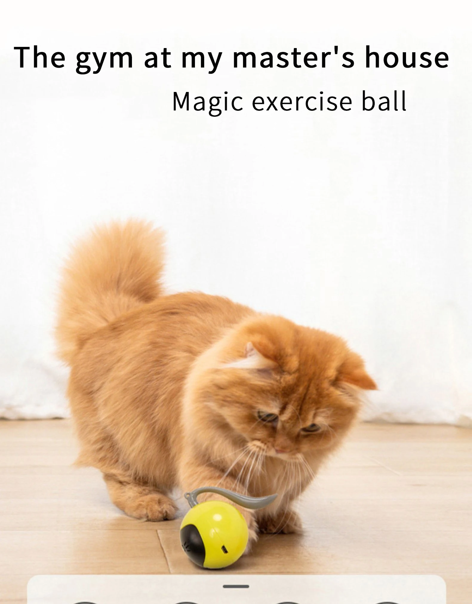 Automatic Smart Cat Toy Jumping Ball Self Interactive Electric Rotating