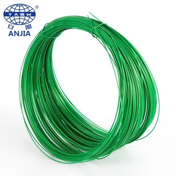 Green PVC PE Coated Galvanized Iron Wire For Consumer Product Packing