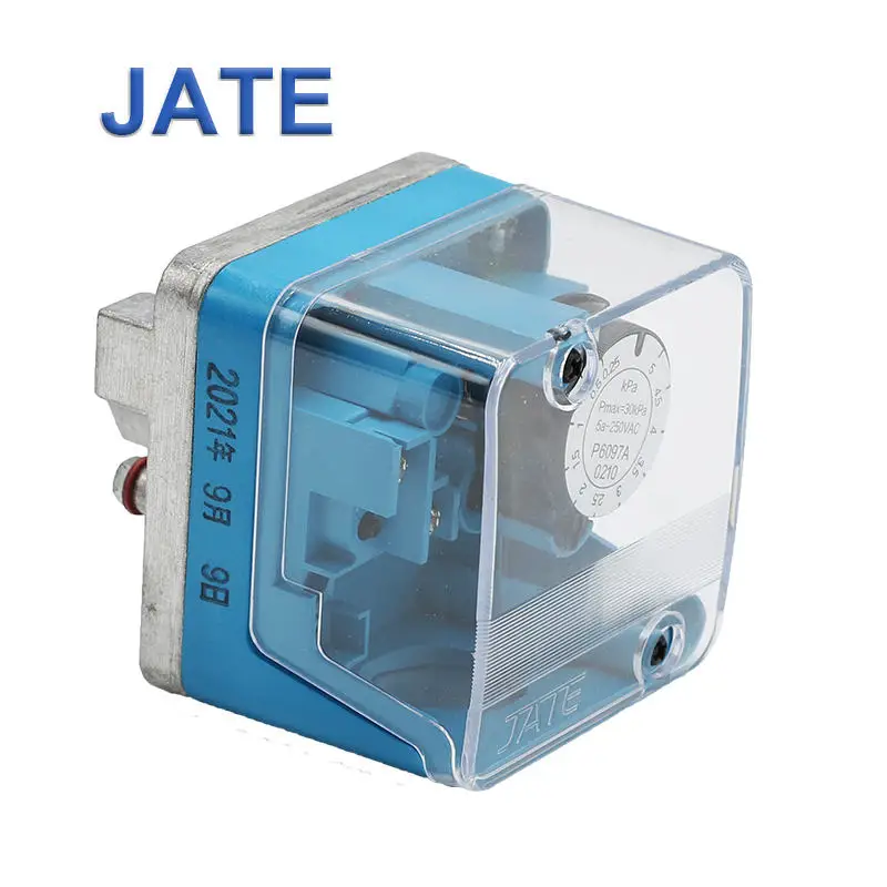 JATE Low Pressure Switch P6097A Series Safety Adjustment Low Switch Gas Industrial Burner air Boiler Automatic Pneumatic Flow