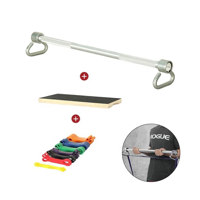 Resistance Band Bar Exercise Fitness Bar for Chest Press  Deadlift Workout Resistance Bands X-3 Bar