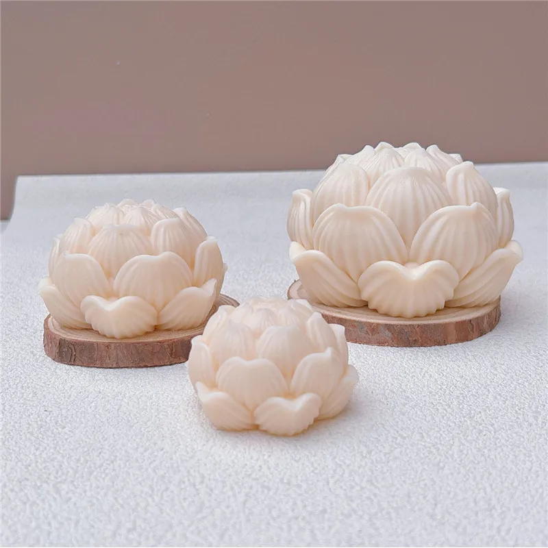 【正規品】 Lotus Blooming Large Handmade Y1938 Scented Silicone Candles ロボット