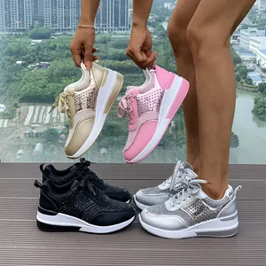 Custom Logo Fashion Trend Women's Casual Shoes Breathable Ladies Casual Sneakers Lightweight Walking Style Shoes for Women