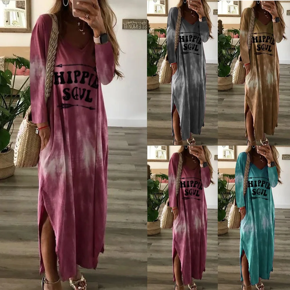 mid length slit dress