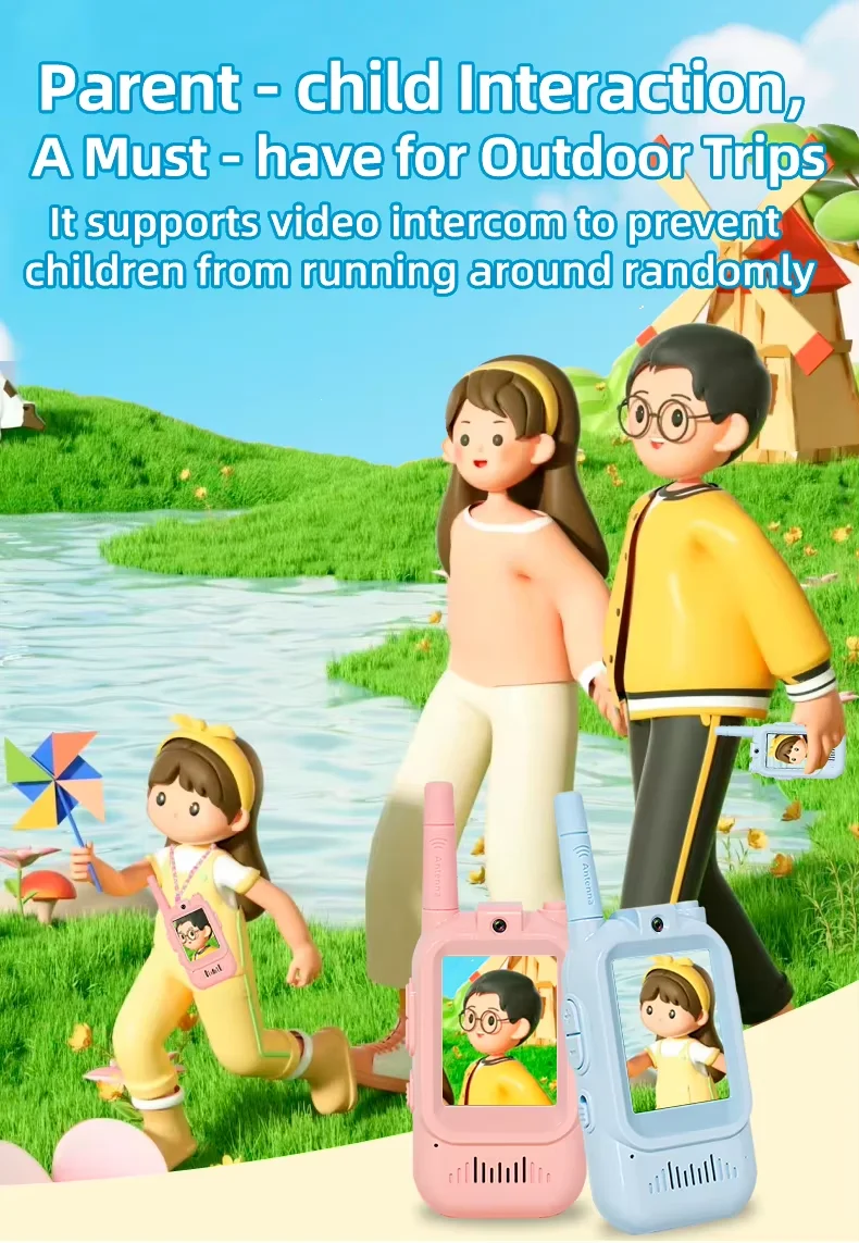 Nouveaut&eacute;&nbsp;: Talkie-walkie vid&eacute;o pour enfants, port&eacute;e de 457&nbsp;m (1&nbsp;500&nbsp;pi), id&eacute;al pour les enfants de 3 &agrave; 12&nbsp;ans. Parfait pour No&euml;l, un anniversaire ou toute autre occasion.