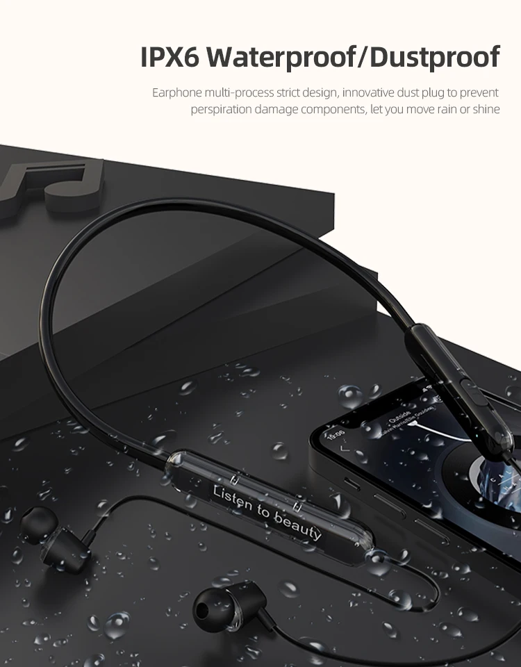 Bt Neckband Earphones Basic Headphone Wireless Earphone