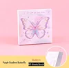 4 notes autocollantes papillon dégradé violet