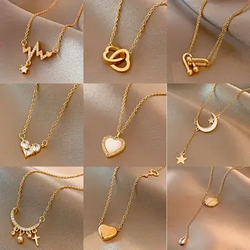 Silver Gold Plated Pendant Coin Engraved Necklace I Love You For Always And Forever Non Tarnish S925 Layered Necklaces