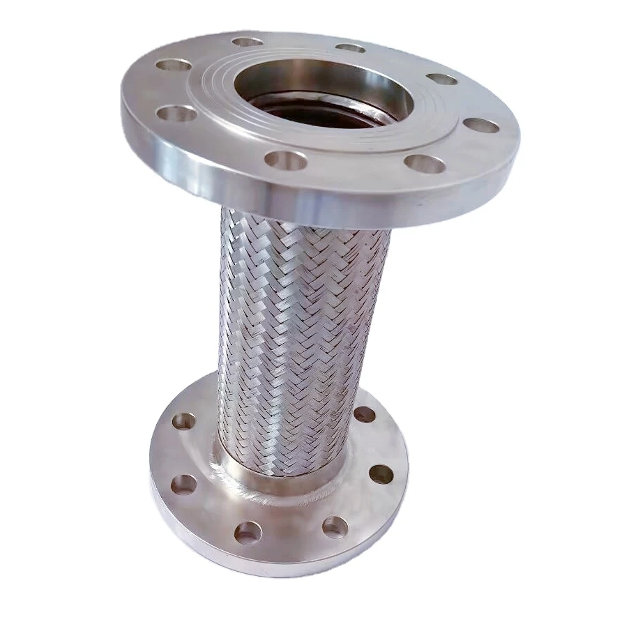 Hot Sale Braided Flexible Metal Hose With Flange Joint Metal Bellows Coupling with Clamping Hub