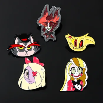 34 Styles Hazbin Hotel Japanese Anime Manga Style Cute Enamel