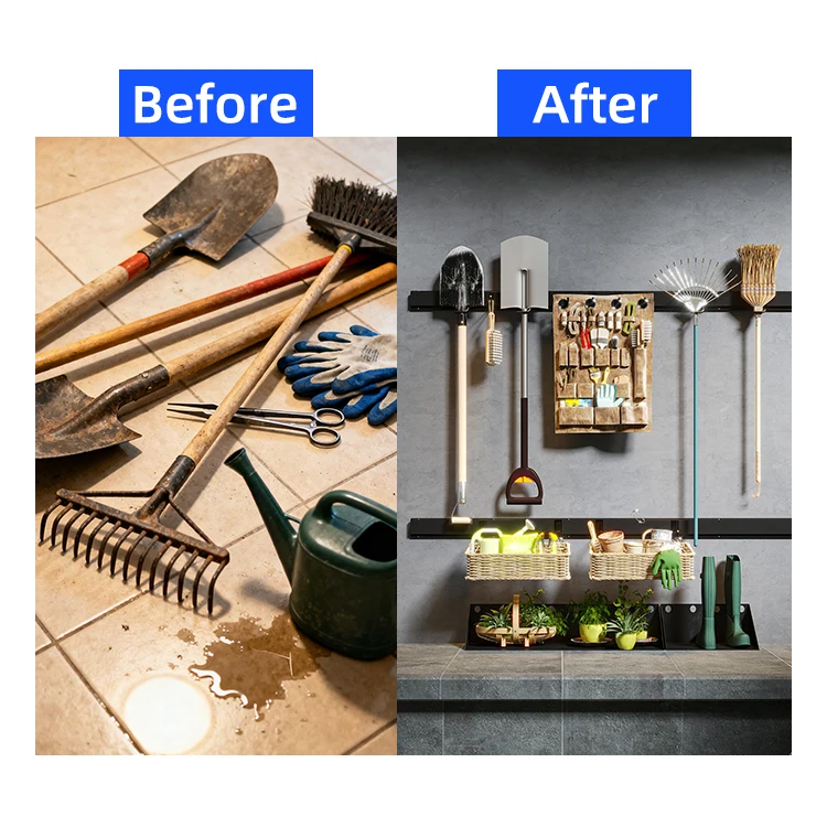 Multi-layer dual-use storage racks hooks wall organisation hooks for hanging wall details