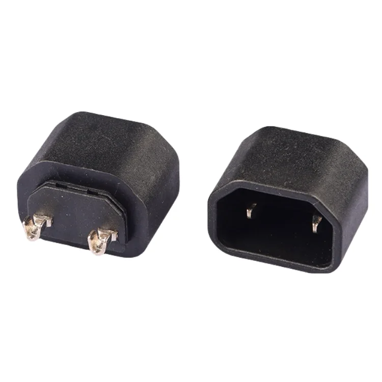 WHS Factory Price 10A Copper Tail Male Extension Cord 2 Pin AC Plug Adapter for C14 Socket Converter Black Commercial Use