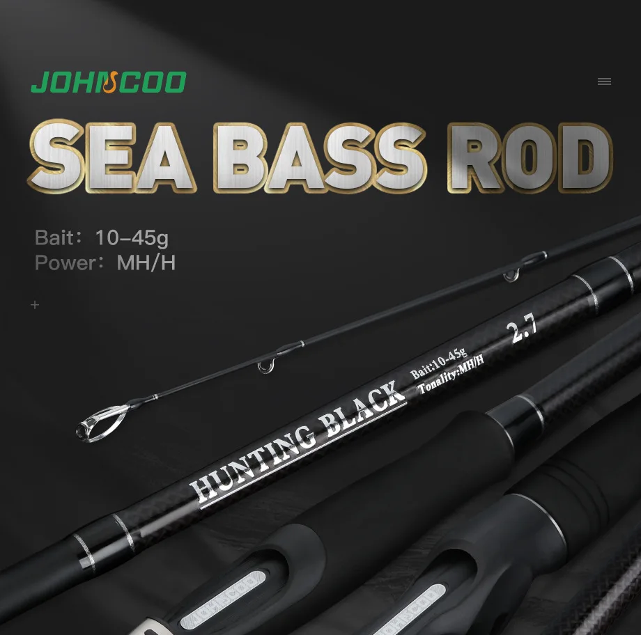 High Carbon Sea Bass Rods 1.83m 2.13m 2.4m Spinning Casting Strong Fishing Rods H/mh Sea Bass