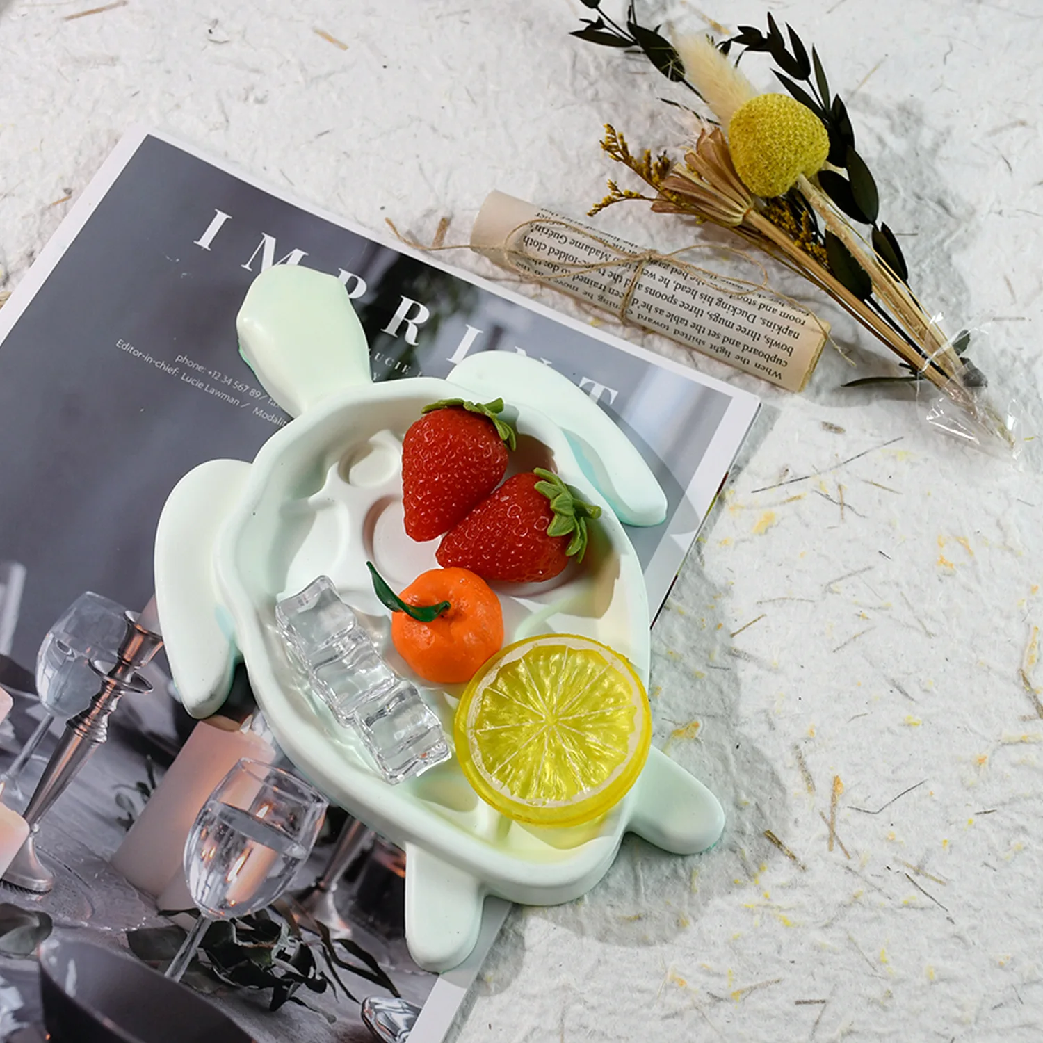 Diy Turtle Tray Silicone Resin Storage Mold Drip Glue Mold for Cake Tools Plaster Saucer Mold manufacture